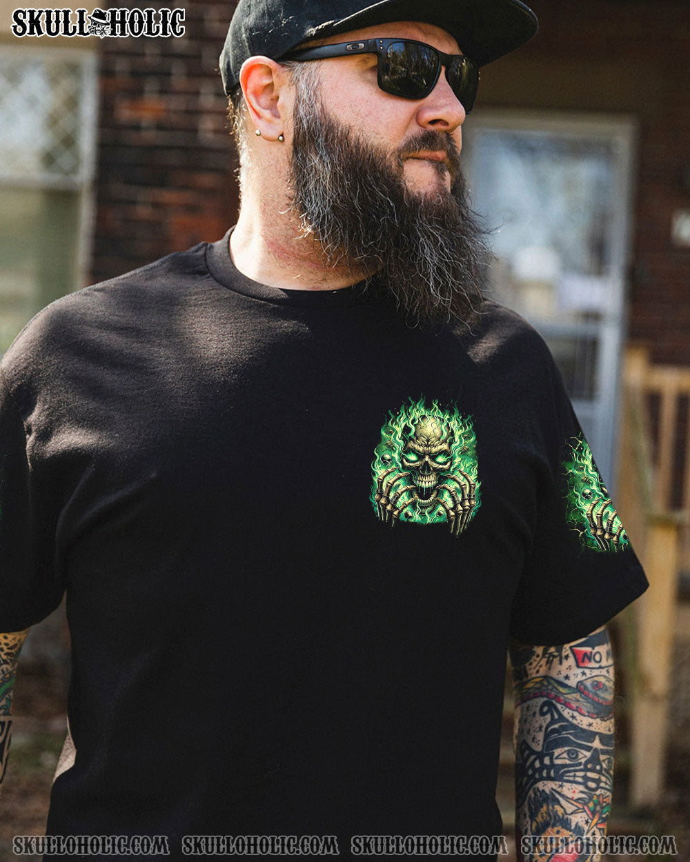 BLISSCORNERS I NEVER DREAMED THAT ONE DAY GRUMPY OLD MAN SKULL ALL OVER PRINT