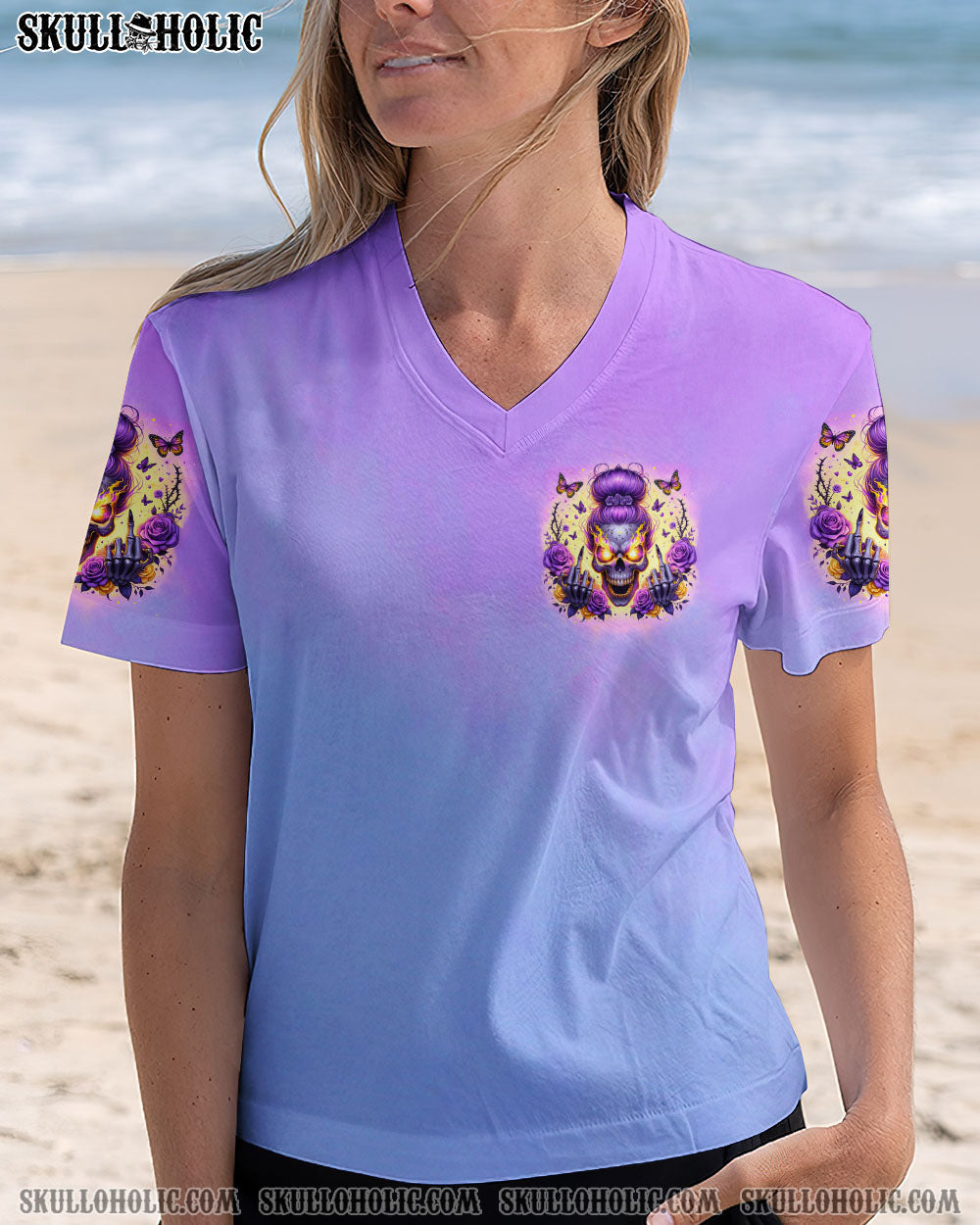 BLISSCORNERS NEXT TIME MY NAMES COMES OUT MESSY BUN SKULL ALL OVER PRINT