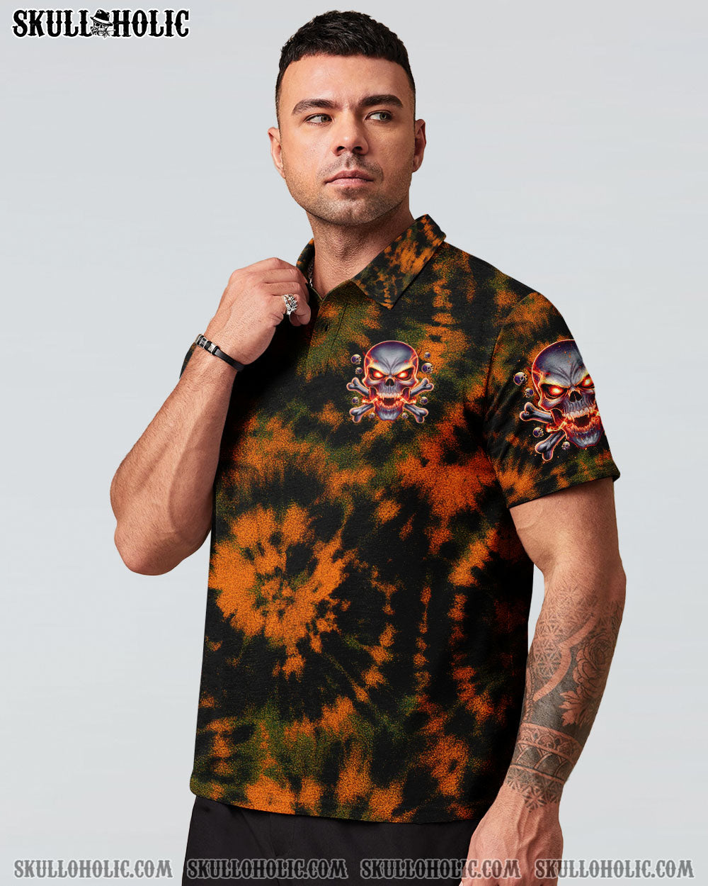 BLISSCORNERS IT'S NOT HOW CRAZY I AM SKULL TIE DYE ALL OVER PRINT
