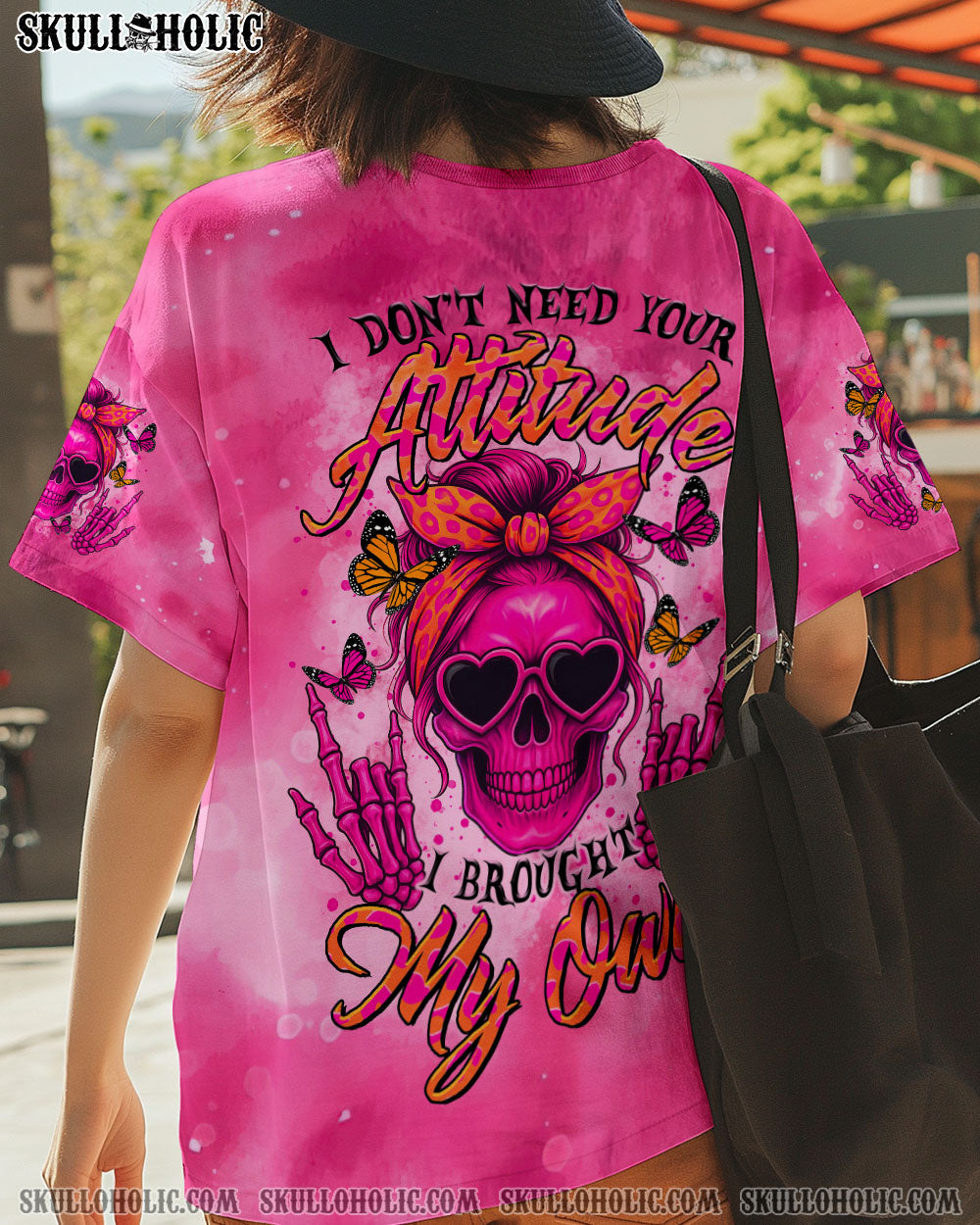 BLISSCORNERS DON'T TRY TO FIGURE ME OUT MESSY BUN ALL OVER PRINT