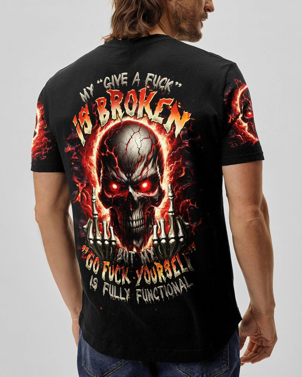 BLISSCORNERS MY GIVE A F IS BROKEN SKULL ALL OVER PRINT