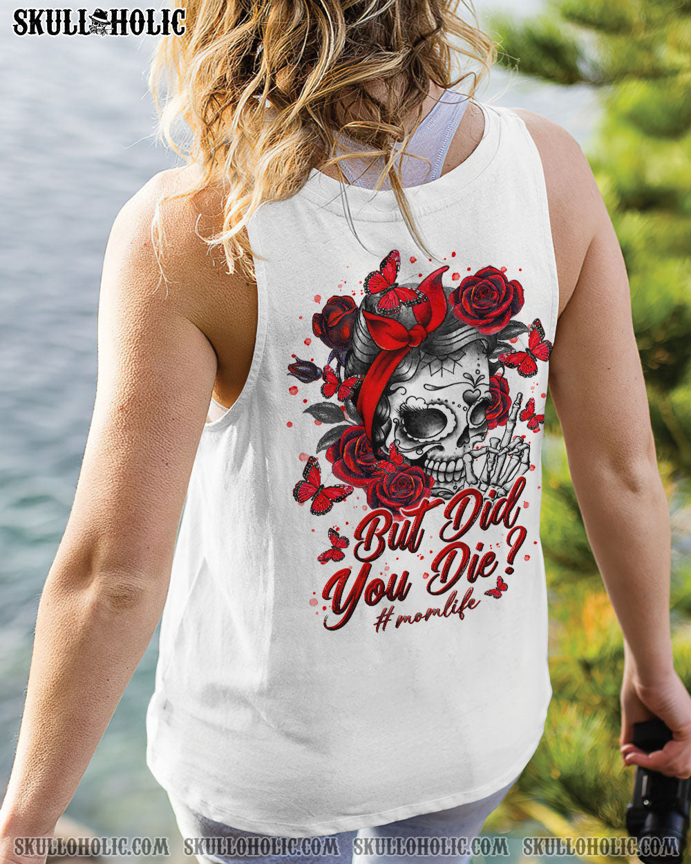 BLISSCORNERS BUT DID YOU DIE MESSY BUN SKULL ALL OVER PRINT