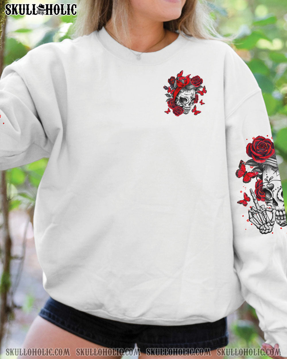 BLISSCORNERS BUT DID YOU DIE MESSY BUN SKULL ALL OVER PRINT
