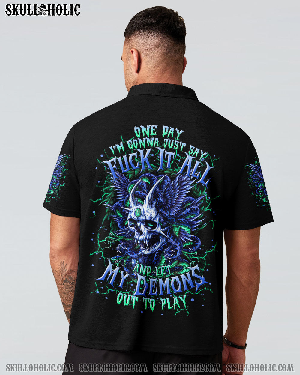 BLISSCORNERS ONE DAY I'M GONNA JUST SAY SKULL ALL OVER PRINT
