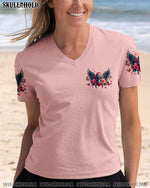 BLISSCORNERS ALWAYS A STRONG WOMAN SKULL WINGS ALL OVER PRINT