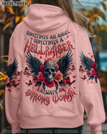 BLISSCORNERS ALWAYS A STRONG WOMAN SKULL WINGS ALL OVER PRINT