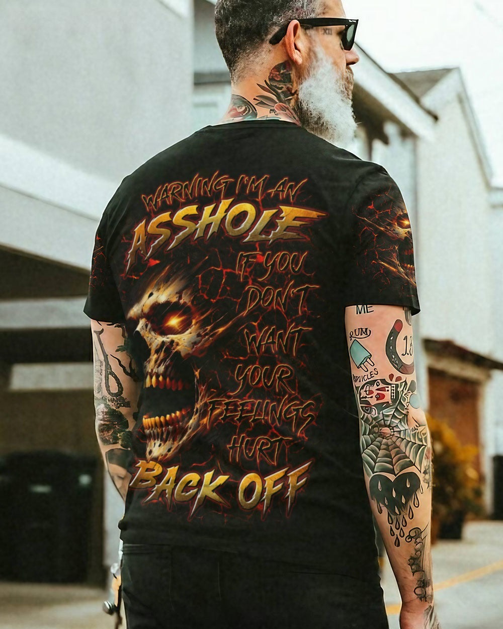 BLISSCORNERS WARNING I'M AN A MAD SKULL ALL OVER PRINT