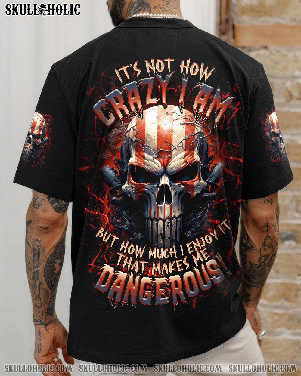 BLISSCORNERS IT'S NOT HOW CRAZY I AM SKULL ALL OVER PRINT