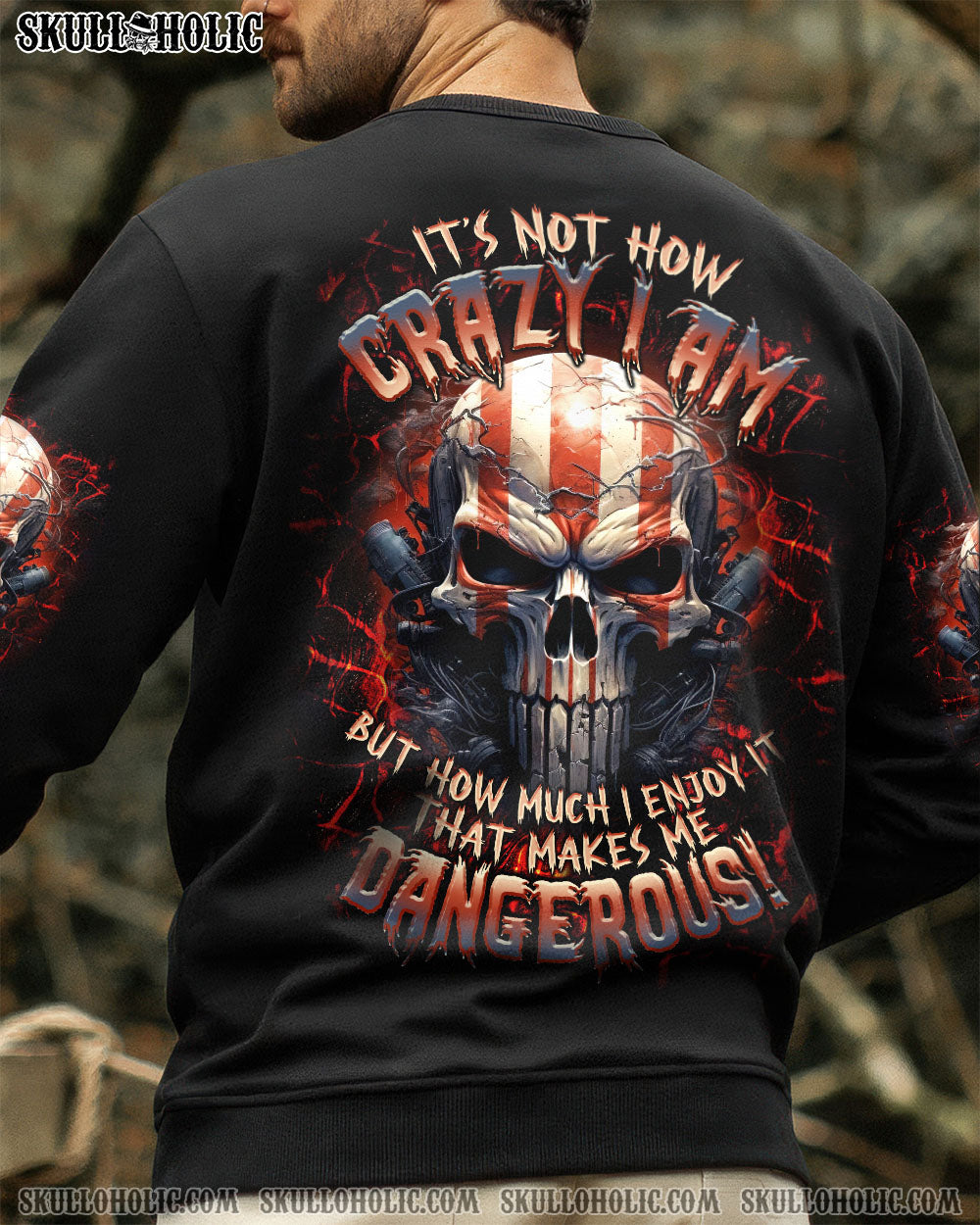BLISSCORNERS IT'S NOT HOW CRAZY I AM SKULL ALL OVER PRINT