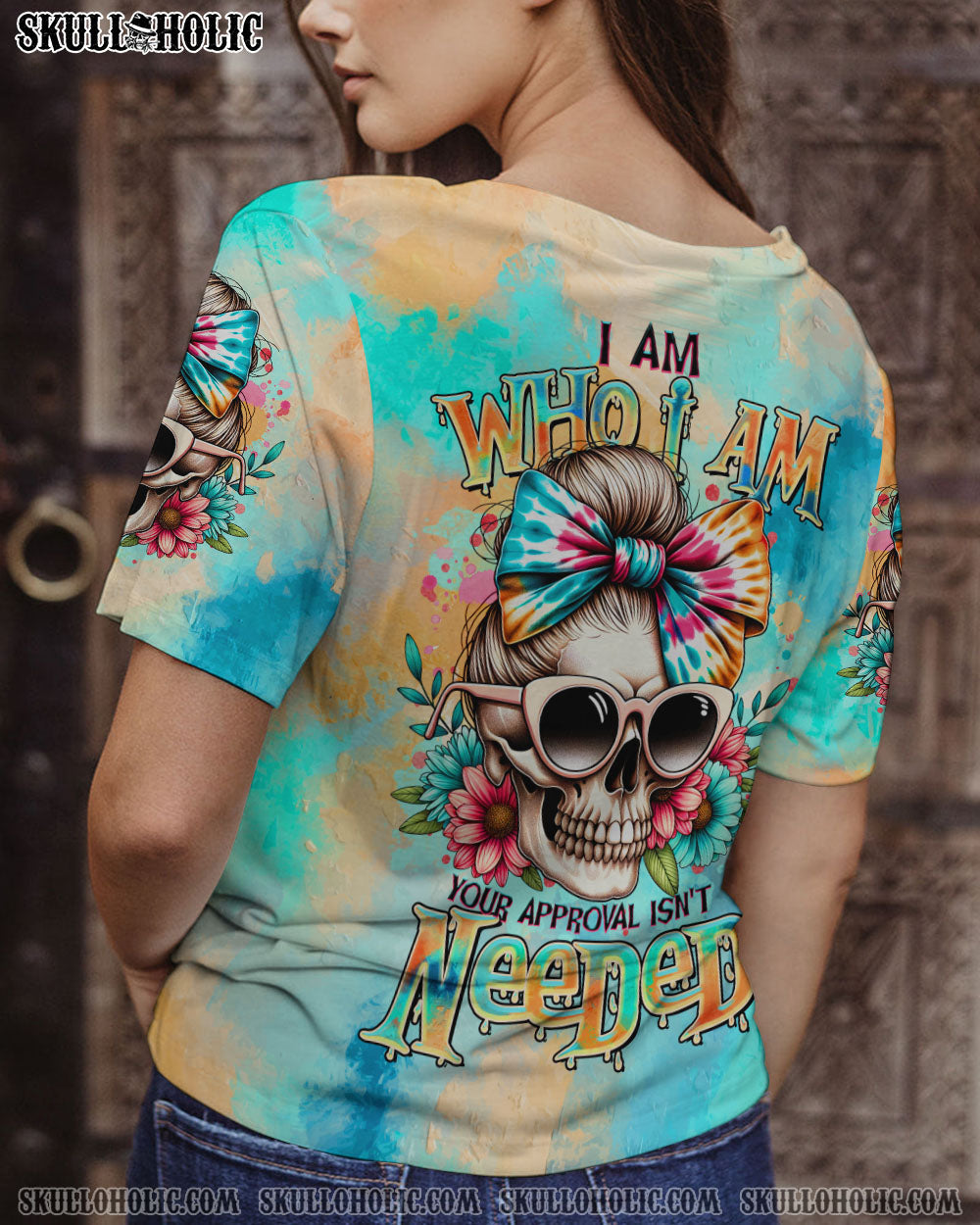 BLISSCORNERS THE GOOD GIRL IN ME MESSY BUN ALL OVER PRINT