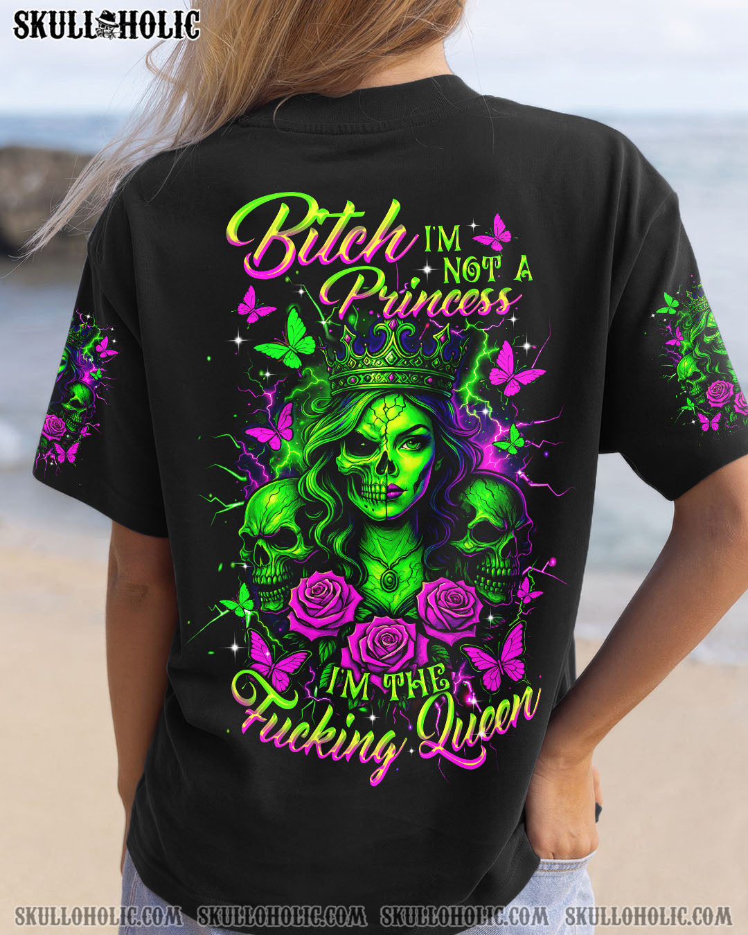 BLISSCORNERS I'M THE F QUEEN SKULL LADY ALL OVER PRINT
