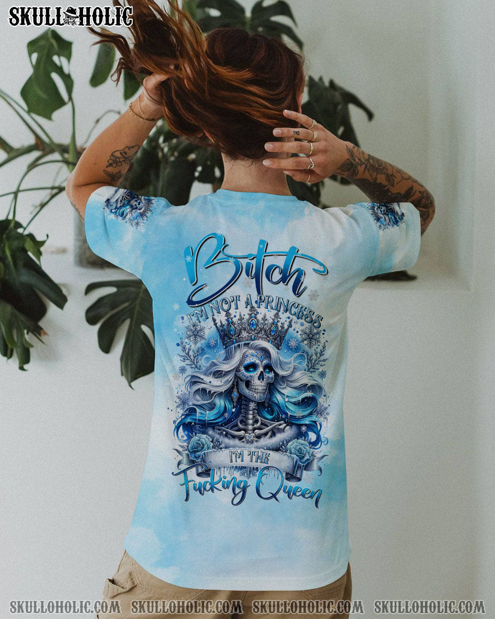 BLISSCORNERS I'M THE FKING QUEEN SKULL CHRISTMAS ALL OVER PRINT