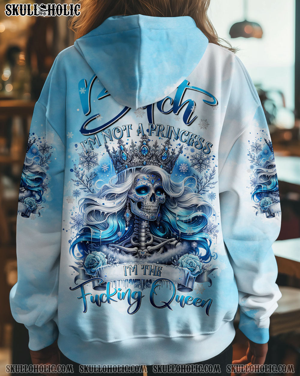 BLISSCORNERS I'M THE FKING QUEEN SKULL CHRISTMAS ALL OVER PRINT