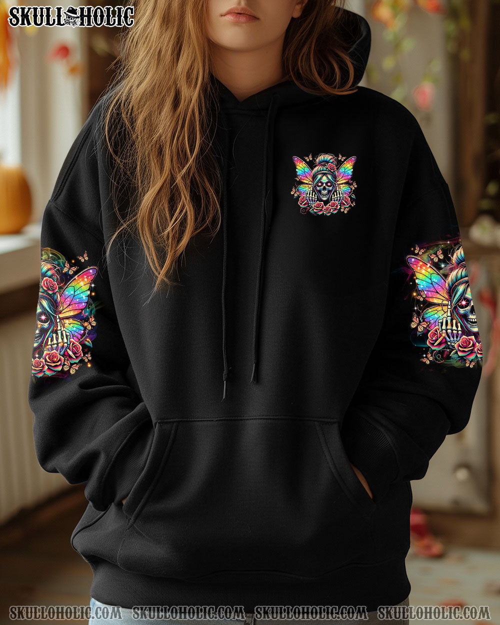 BLISSCORNERS KARMA FAIRY SKULL BUTTERFLY ALL OVER PRINT
