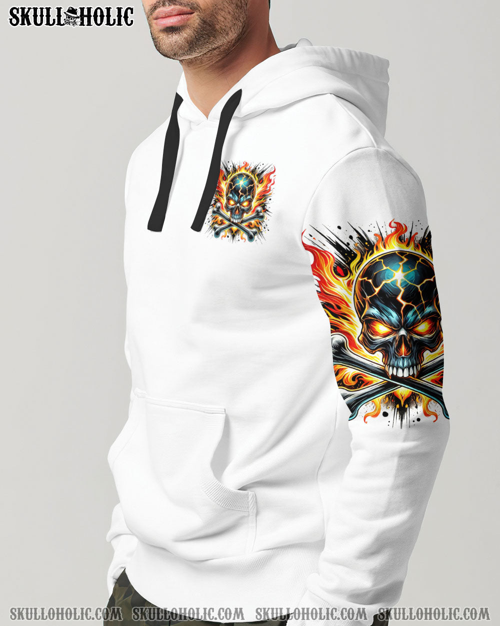 BLISSCORNERS WARNING SIGN SKULL BONES ALL OVER PRINT