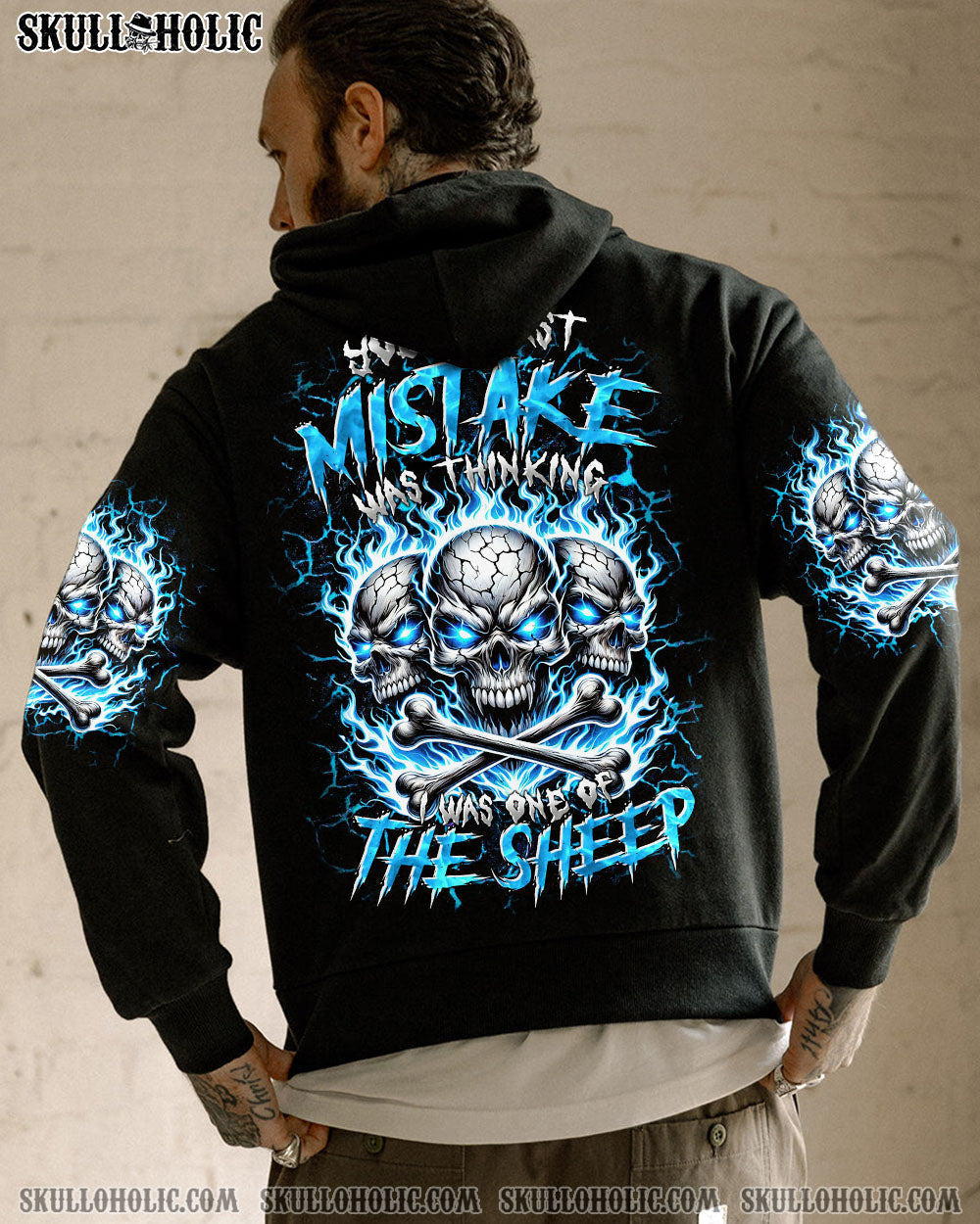 BLISSCORNERS YOUR FIRST MISTAKE FIRE SKULL ALL OVER PRINT