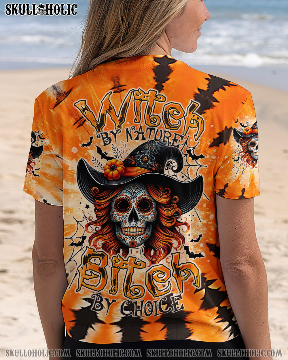 BLISSCORNERS WITCH BY NATURE B BY CHOICE TIE DYE HALLOWEEN ALL OVER PRINT
