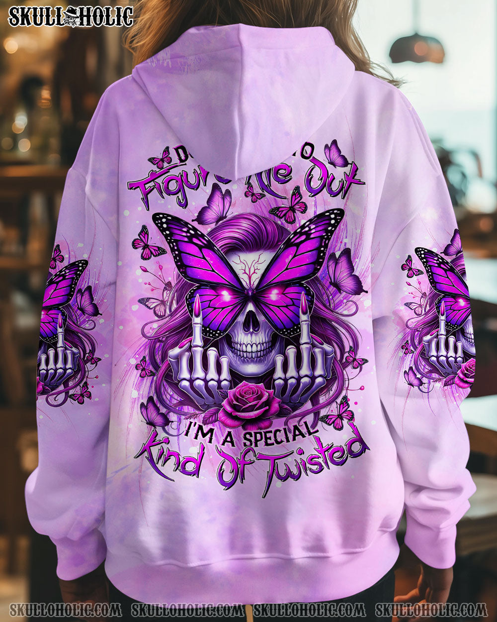 BLISSCORNERS DON'T TRY TO FIGURE ME OUT SKULL LADY ALL OVER PRINT