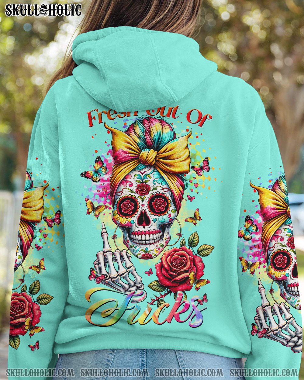 BLISSCORNERS YES I'M A B BUT NOT YOURS MESSY BUN ROSE ALL OVER PRINT