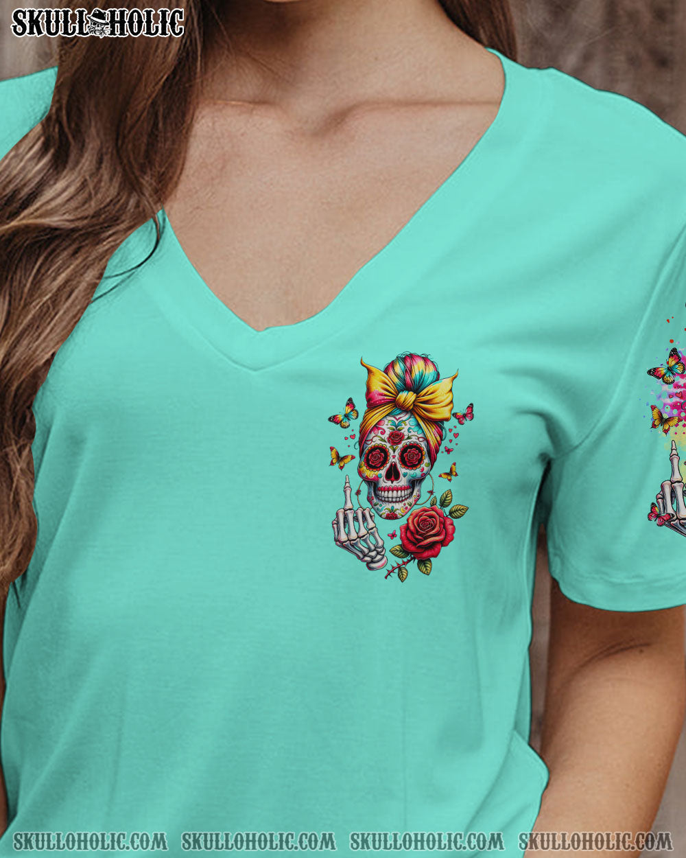 BLISSCORNERS YES I'M A B BUT NOT YOURS MESSY BUN ROSE ALL OVER PRINT