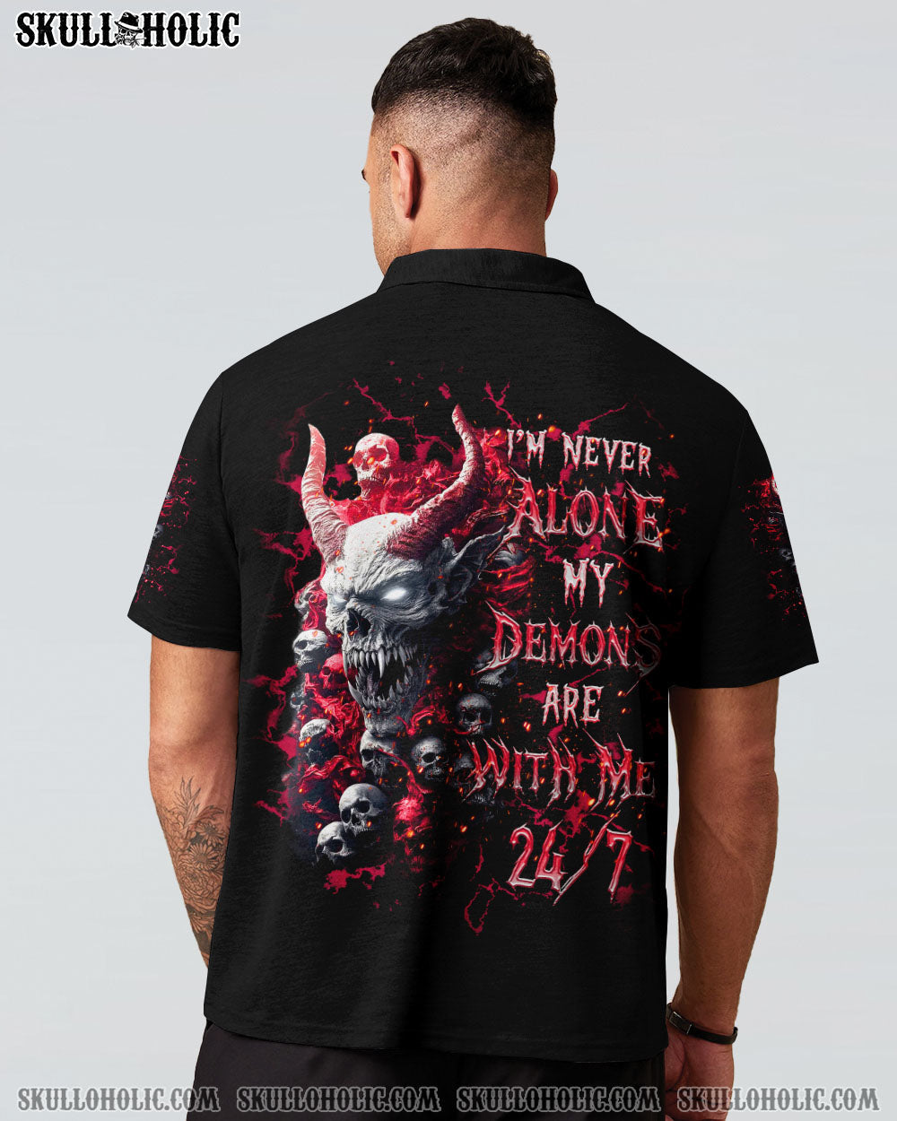 BLISSCORNERS I'M NEVER ALONE MY DEMONS ARE WITH ME 24/7 ALL OVER PRINT