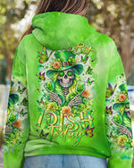BLISSCORNERS A WEE BIT IRISH TODAY SKULL LADY PATRICK'S DAY ALL OVER PRINT