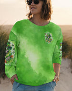 BLISSCORNERS A WEE BIT IRISH TODAY SKULL LADY PATRICK'S DAY ALL OVER PRINT