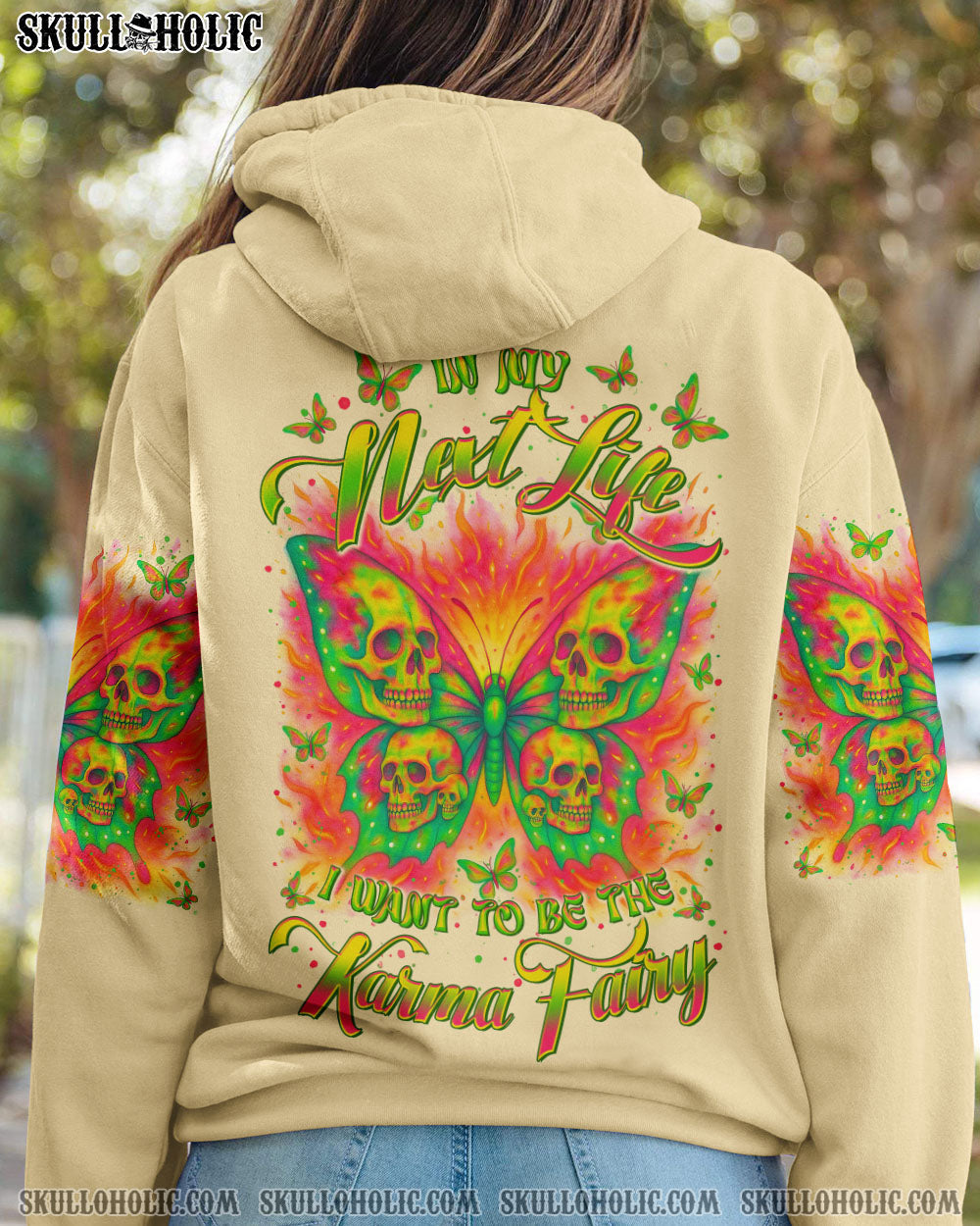 BLISSCORNERS KARMA FAIRY SKULL BUTTERFLY ALL OVER PRINT