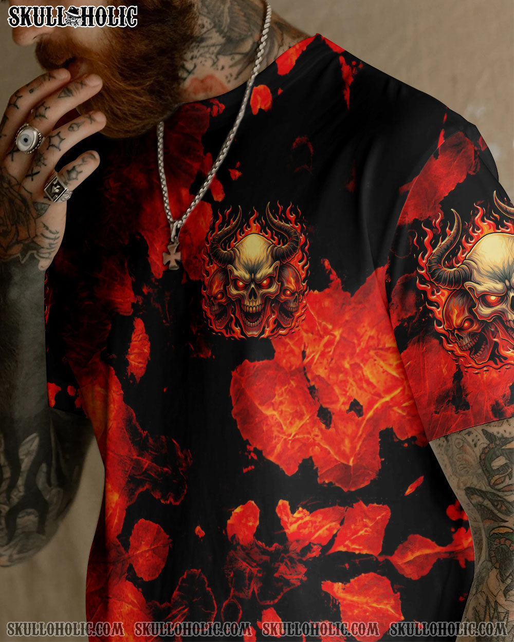 BLISSCORNERS I'M NEVER ALONE MY DEMONS ARE WITH ME 24/7 TIE DYE ALL OVER PRINT