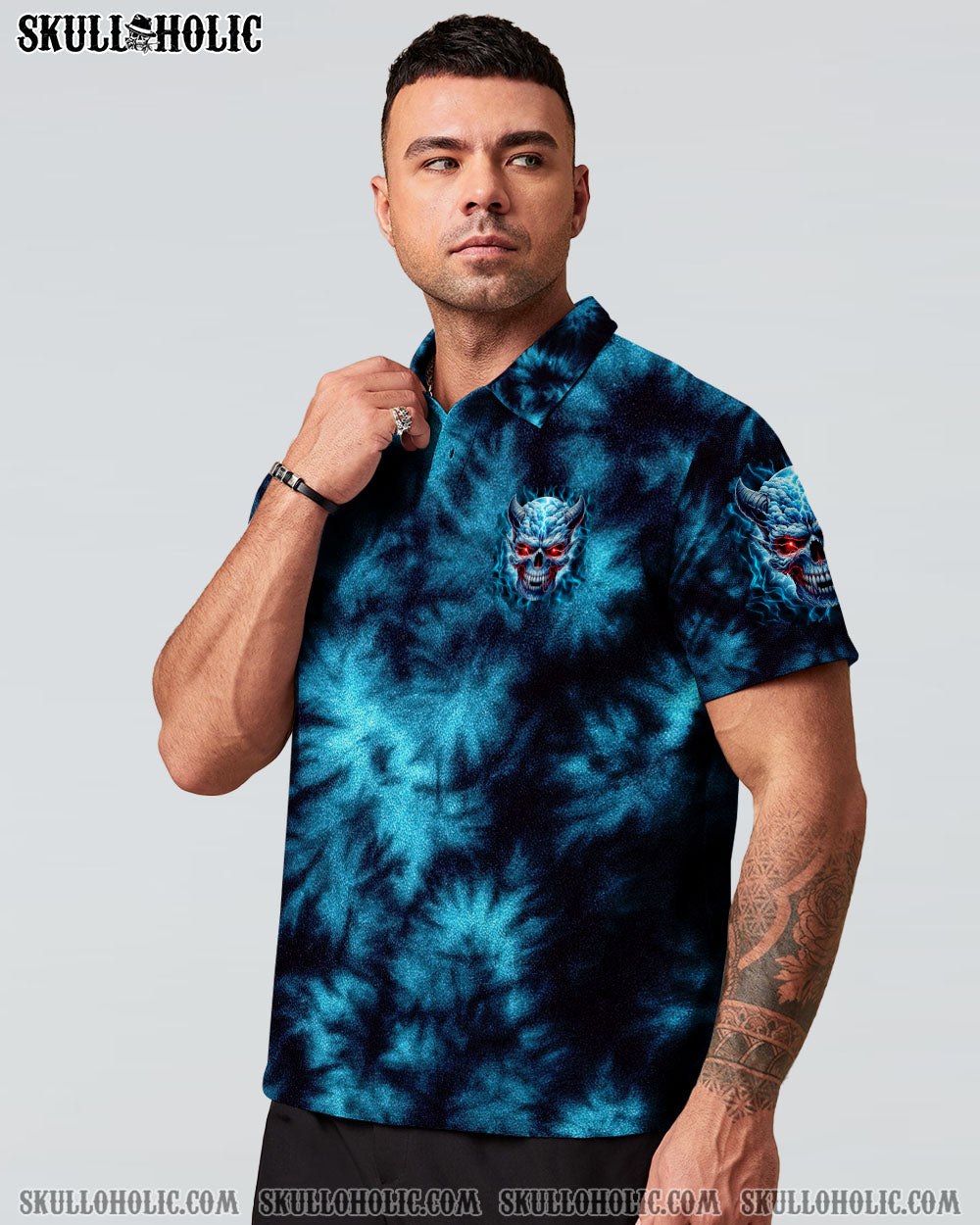 BLISSCORNERS IT'S NOT HOW CRAZY I AM SKULL TIE DYE ALL OVER PRINT