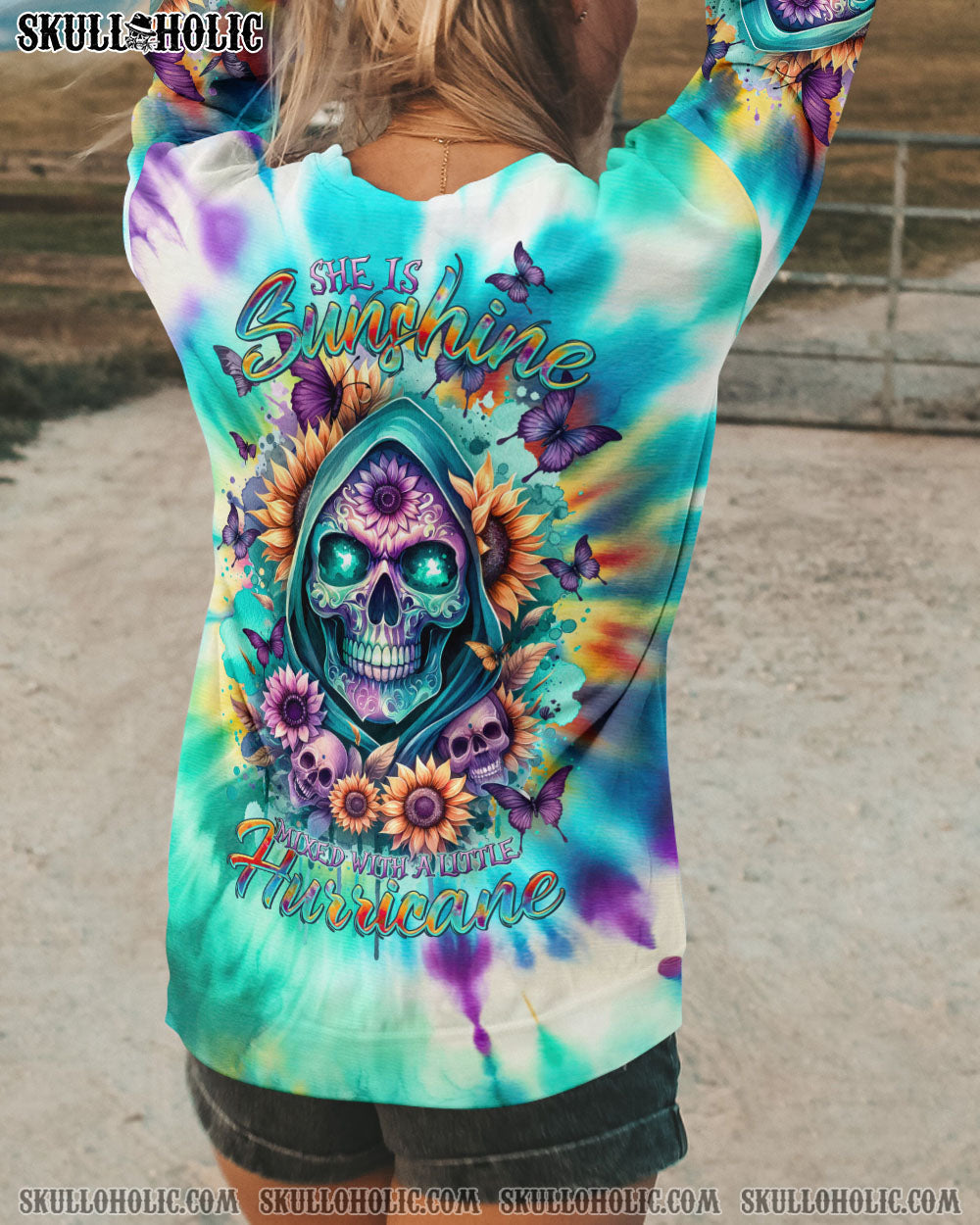 BLISSCORNERS SHE IS SUNSHINE REAPER SUNFLOWER TIE DYE ALL OVER PRINT