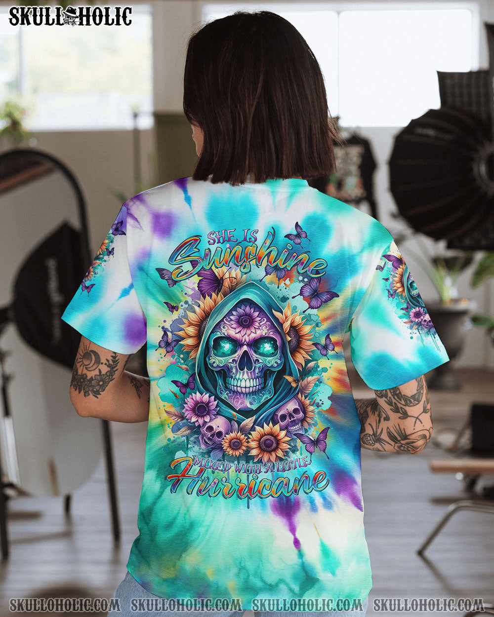 BLISSCORNERS SHE IS SUNSHINE REAPER SUNFLOWER TIE DYE ALL OVER PRINT