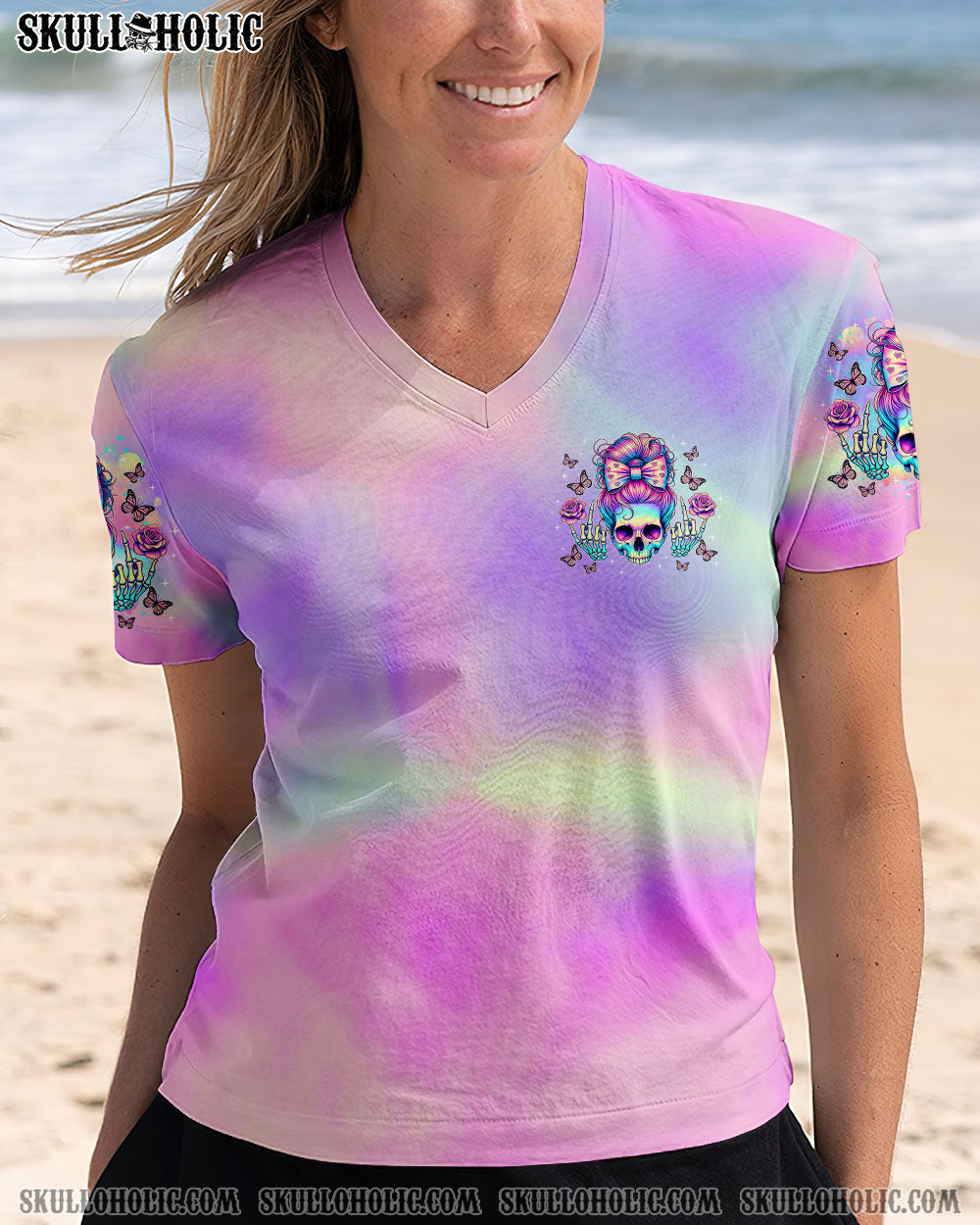 BLISSCORNERS BUT DID YOU DIE MOM LIFE SKULL MESSY BUN ALL OVER PRINT