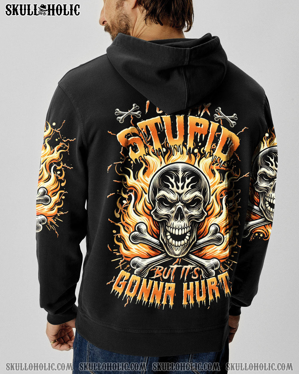 BLISSCORNERS I CAN FIX STUPID BUT IT'S GONNA HURT SKULL ALL OVER PRINT