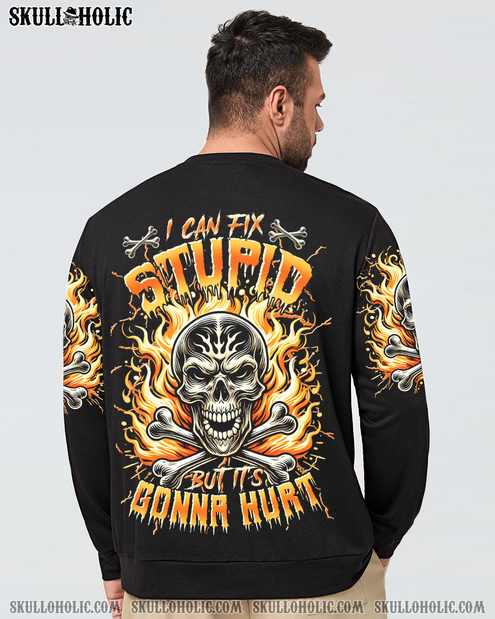 BLISSCORNERS I CAN FIX STUPID BUT IT'S GONNA HURT SKULL ALL OVER PRINT