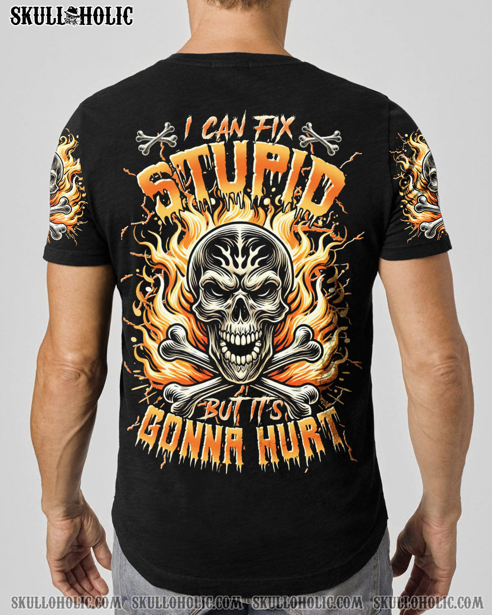 BLISSCORNERS I CAN FIX STUPID BUT IT'S GONNA HURT SKULL ALL OVER PRINT