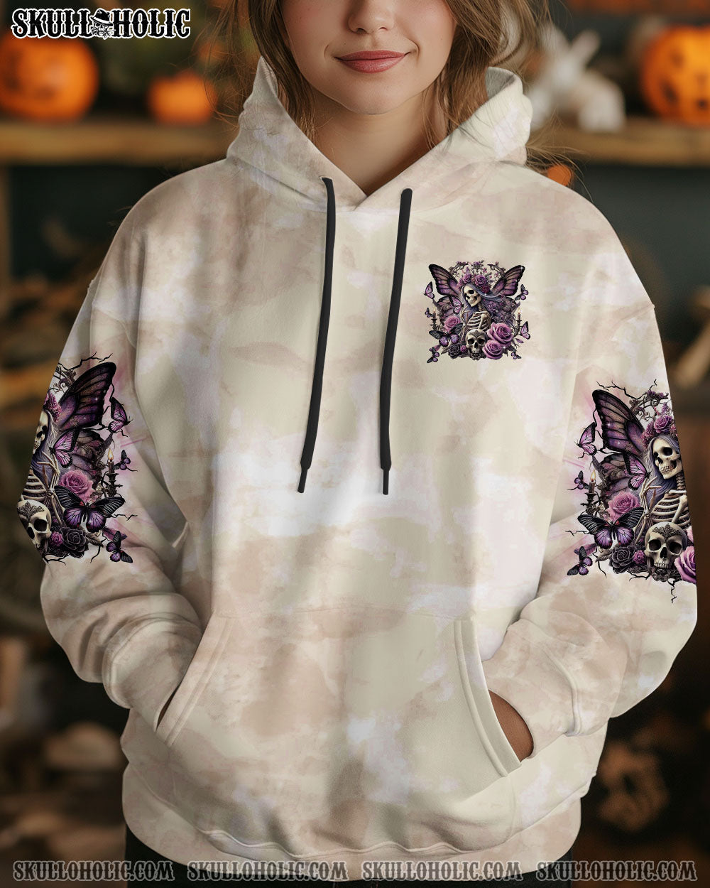 BLISSCORNERS KARMA FAIRY SKULL SKELETON BUTTERFLY ALL OVER PRINT