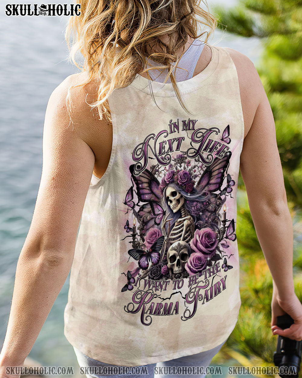BLISSCORNERS KARMA FAIRY SKULL SKELETON BUTTERFLY ALL OVER PRINT