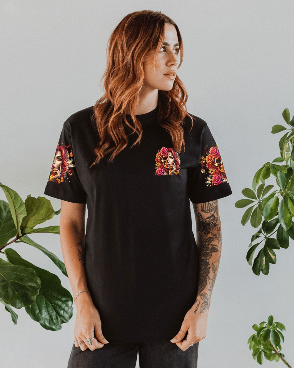 BLISSCORNERS KARMA FAIRY SKULL MESSY BUN ALL OVER PRINT