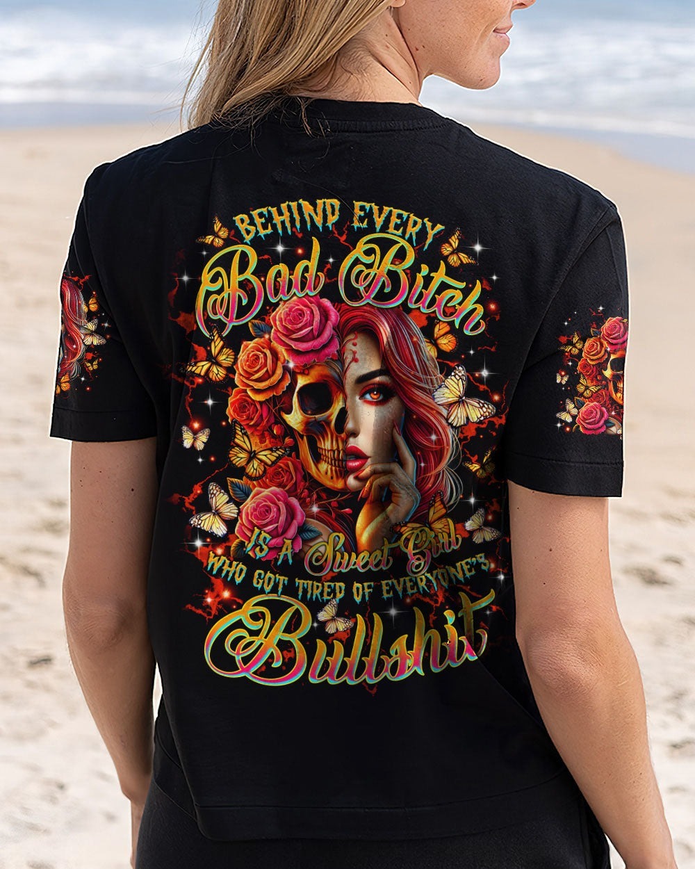BLISSCORNERS KARMA FAIRY SKULL MESSY BUN ALL OVER PRINT