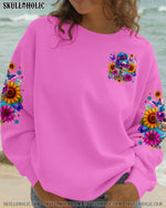 BLISSCORNERS (HOT DEAL) DON'T TRY TO FIGURE ME OUT MESSY BUN ALL OVER PRINT