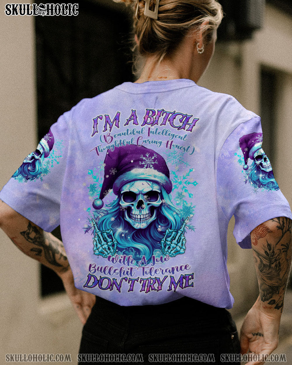 BLISSCORNERS I'M A B DON'T TRY ME CHRISTMAS ALL OVER PRINT