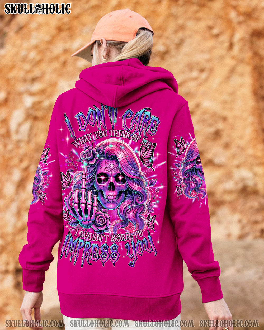 BLISSCORNERS I'M A GOOD PERSON SKULL MESSY BUN TIE DYE ALL OVER PRINT