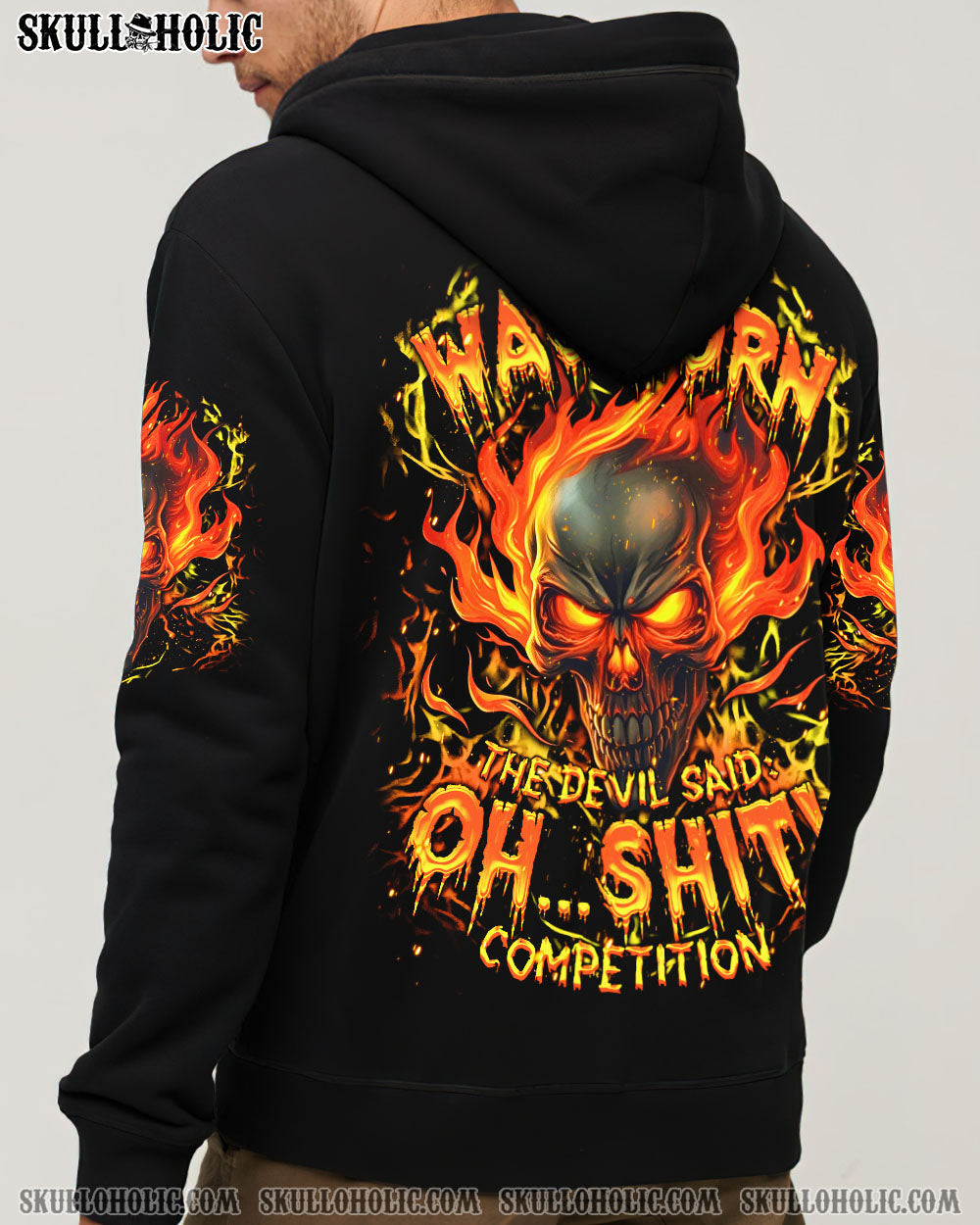 BLISSCORNERS WHEN I WAS BORN FIRE SKULL ALL OVER PRINT