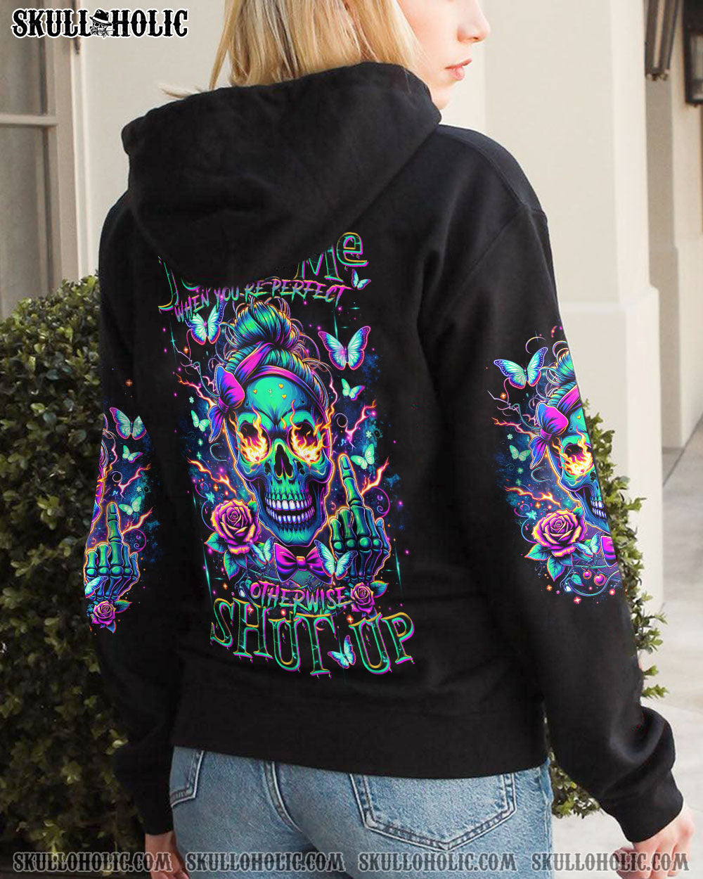 BLISSCORNERS I AIN'T THE JEALOUS TYPE MESSY BUN ALL OVER PRINT TYQY2911231