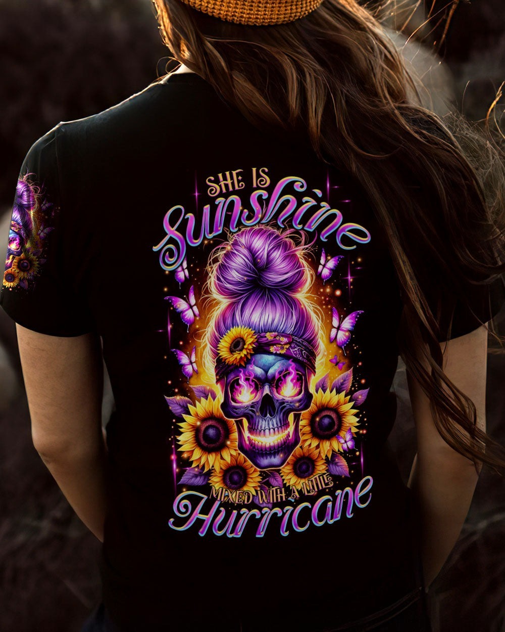 BLISSCORNERS B GIRLS CHUG BEER MESSY BUN SKULL PATRICK'S DAY ALL OVER PRINT