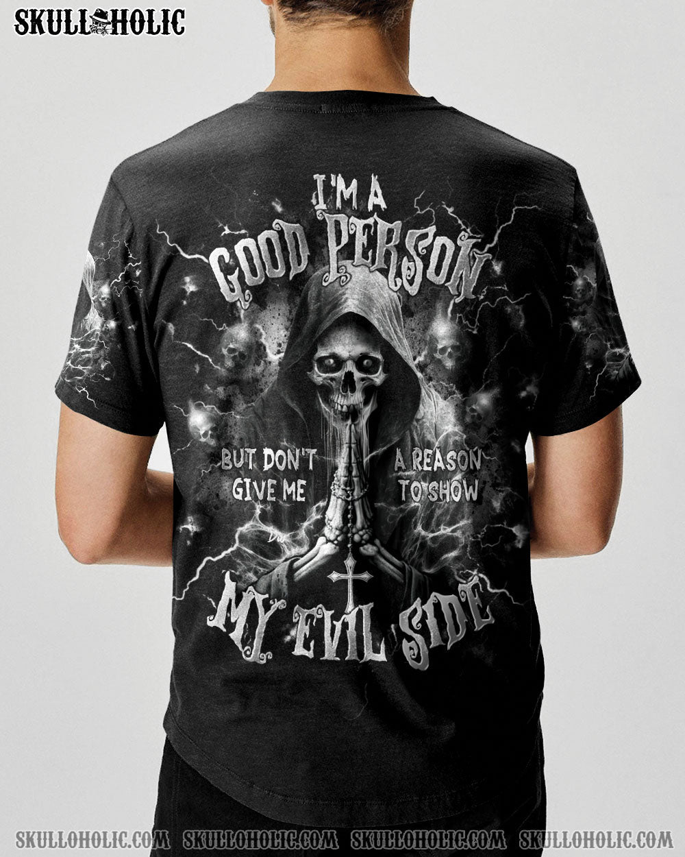 BLISSCORNERS I'M A GOOD PERSON SKULL REAPER ALL OVER PRINT