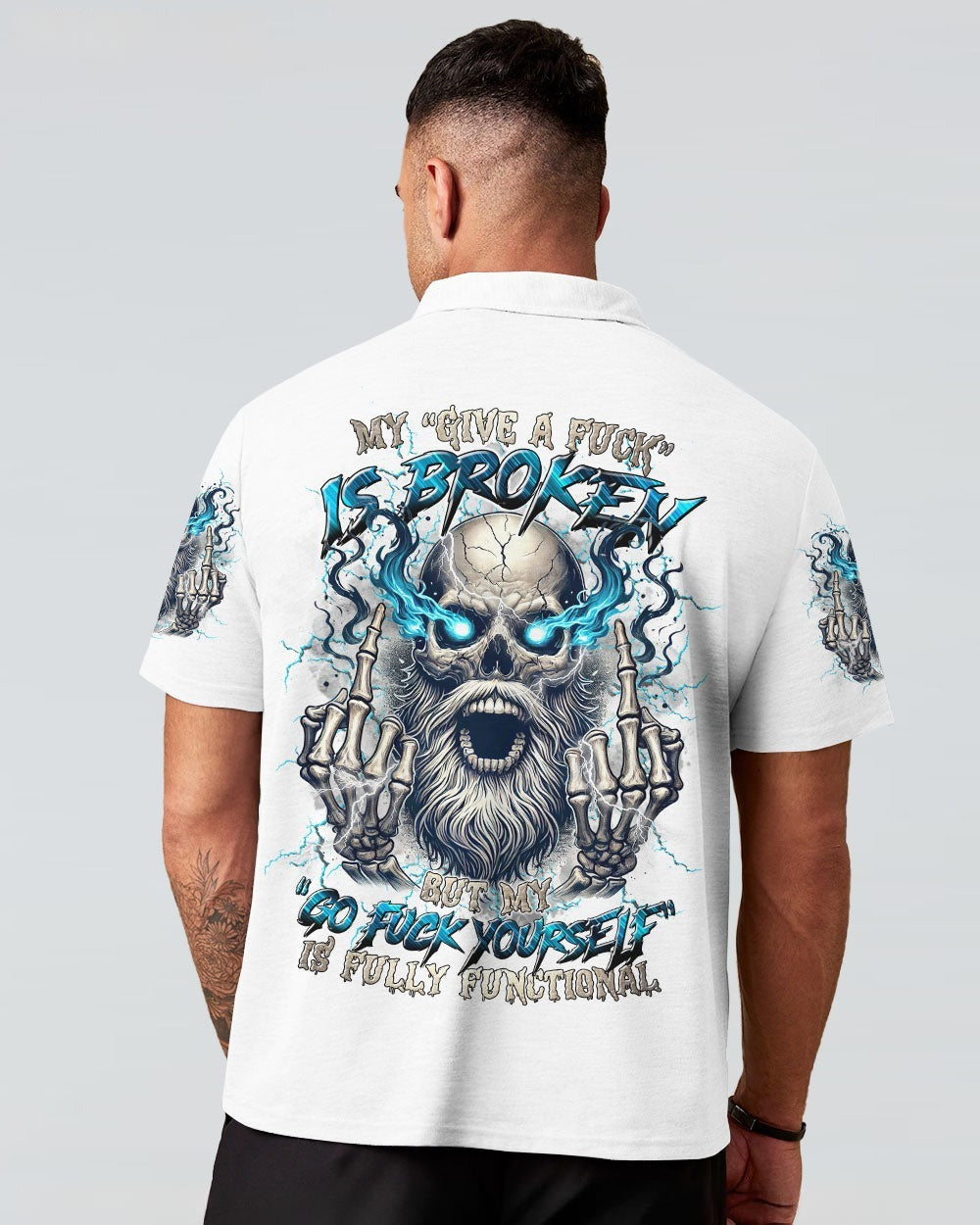 BLISSCORNERS MY GIVE A F IS BROKEN OLD SKULL ALL OVER PRINT