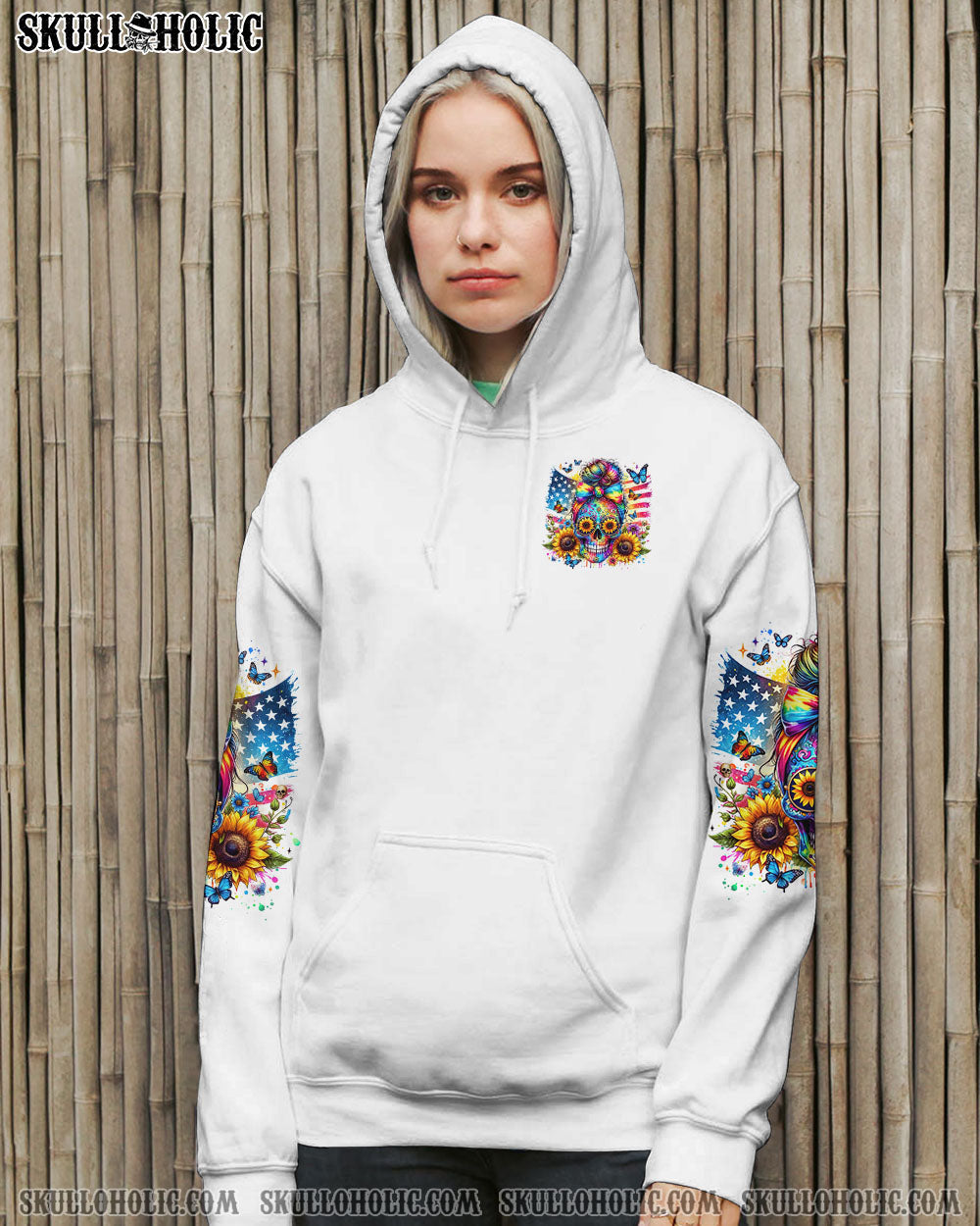 BLISSCORNERS I'M A B DON'T TRY ME FIRE MESSY BUN ALL OVER PRINT
