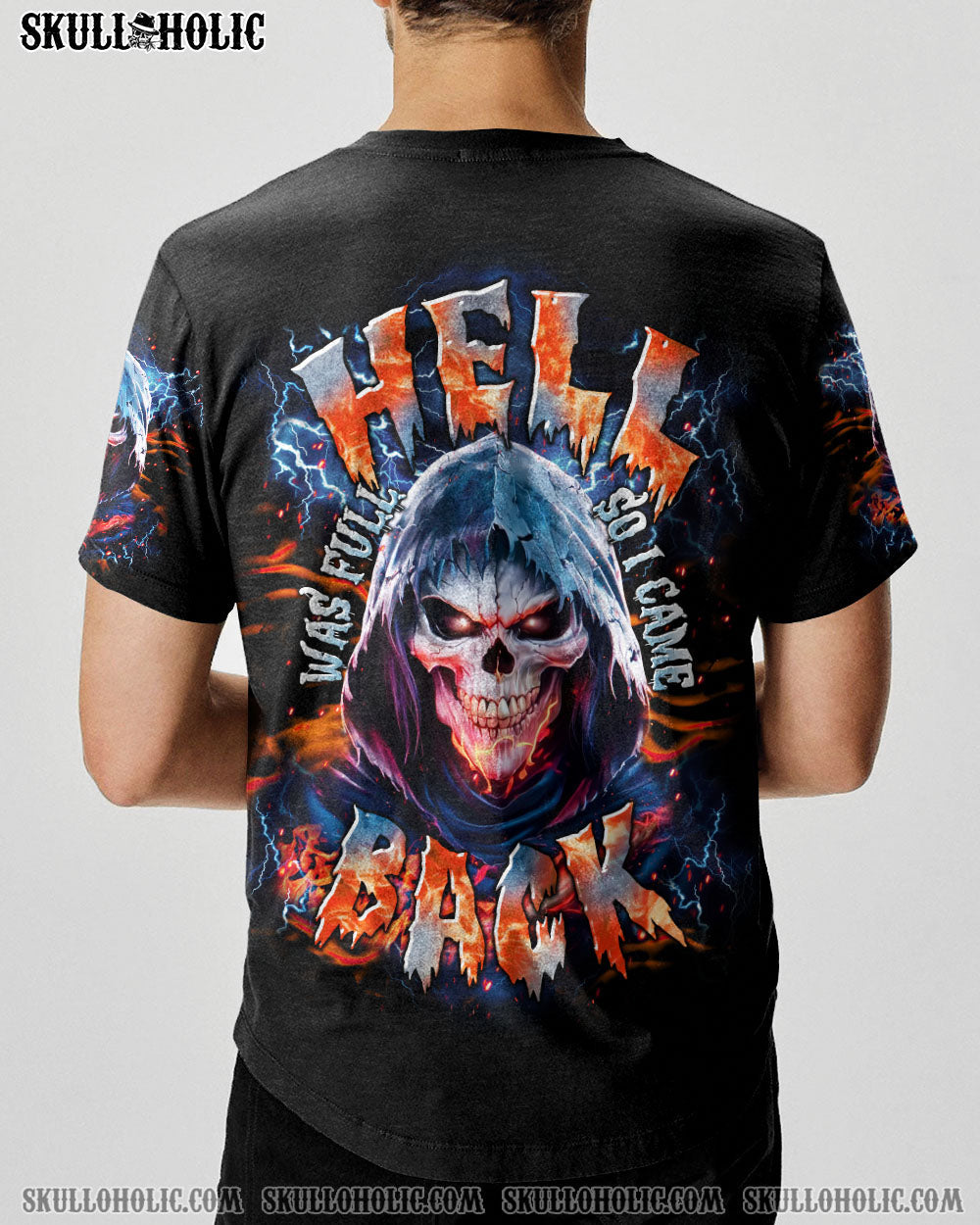 BLISSCORNERS HELL WAS FULL SO I CAME BACK SKULL REAPER ALL OVER PRINT
